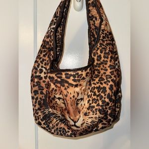 Cheetah Print Purse with Cheetah Face